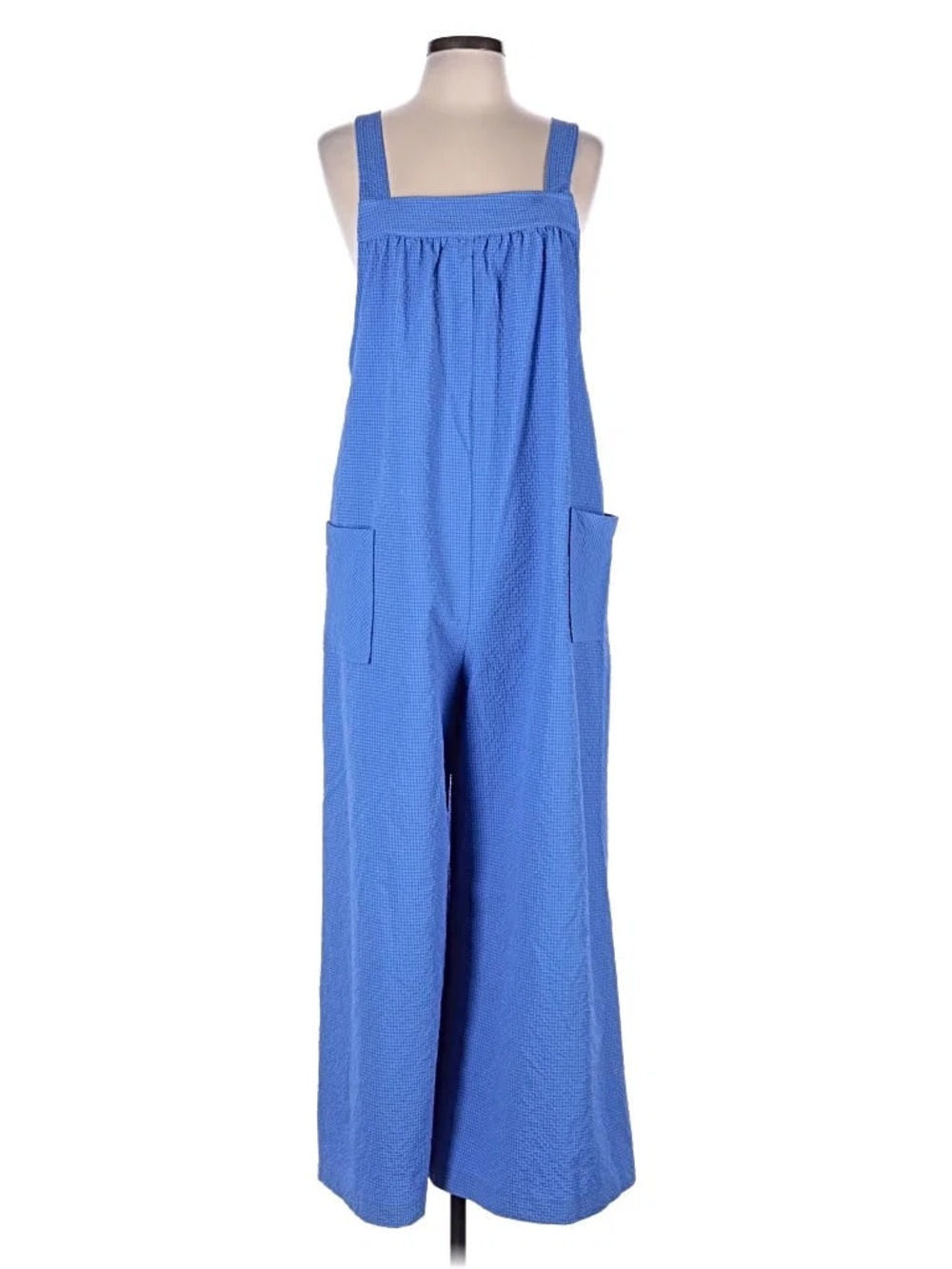 Ces Femme Blue Wide-Leg Jumpsuit with Patch Pockets